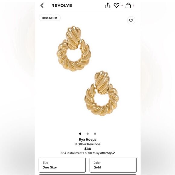 REVOLVE Jewelry - #117 Minimalist textured hoop earrings